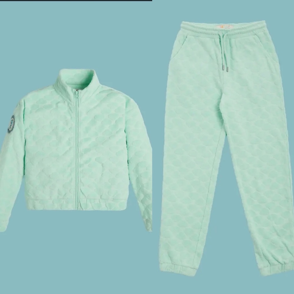 Girls Sweatshirt and Sweatpants Joggers set Sz 12 NWT Mint Green